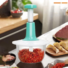 Manual Hand Push Chopper β 1.5L Multi-Functional Vegetable & Meat Grinder |  Food Processor