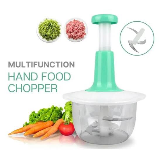 Manual Hand Push Chopper – 1.5L Multi-Functional Vegetable & Meat Grinder |  Food Processor