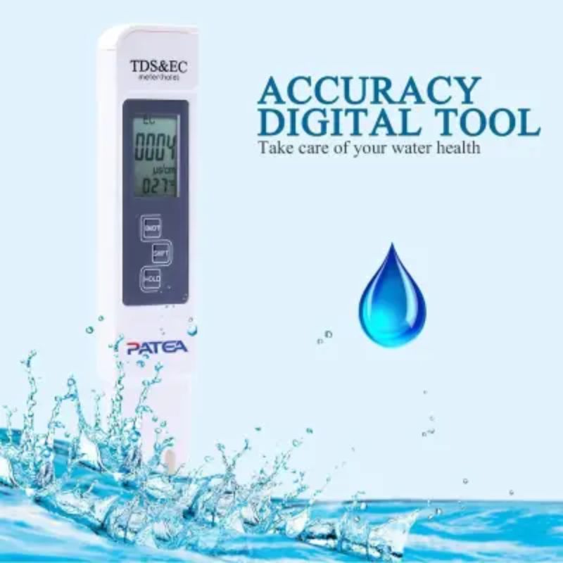 Portable Digital Water TDS, EC &amp; Temperature Meter (3-in-1) – With ATC Function, 1ppm Resolution
