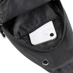 🎒 Minimalist Black Crossbody Sling Bag – Lightweight & Stylish Travel Chest Pack for Men & Women
