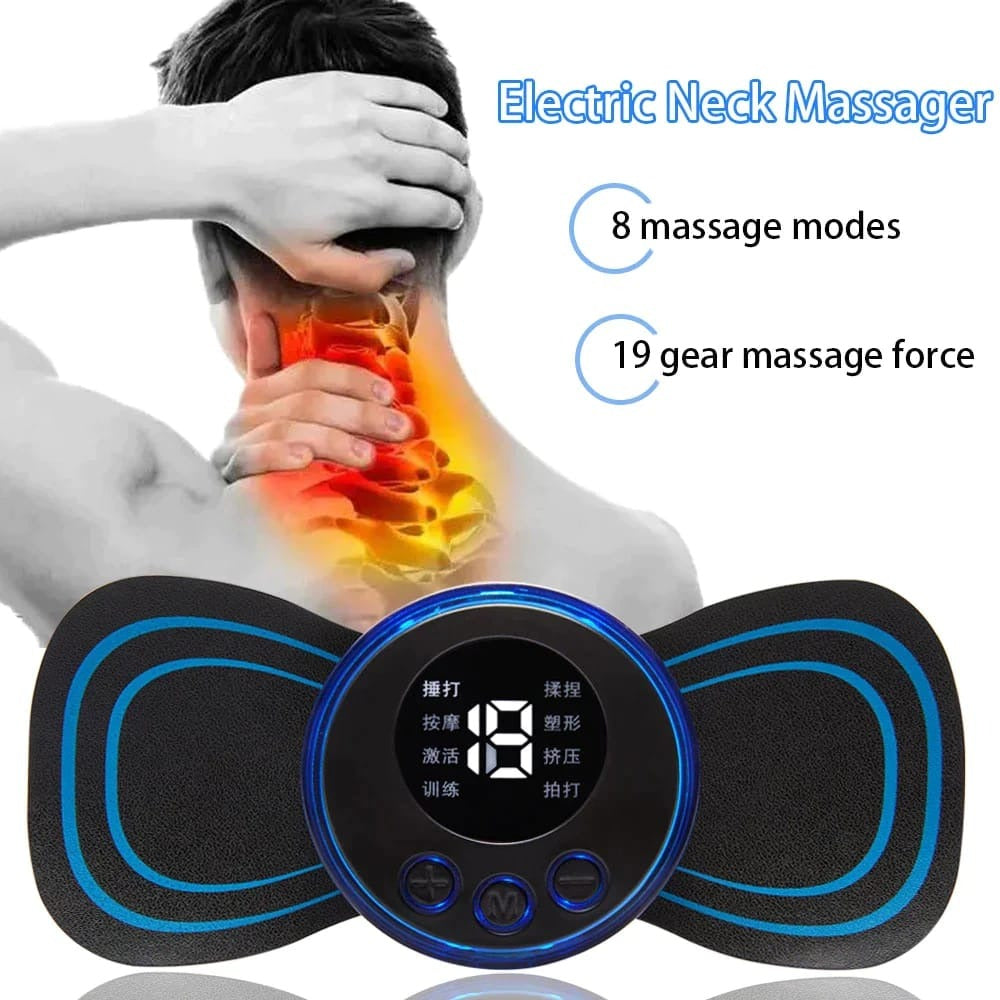 Wireless EMS Mini Body Massager – Portable Butterfly Massager for Pain Relief & Blood Circulation