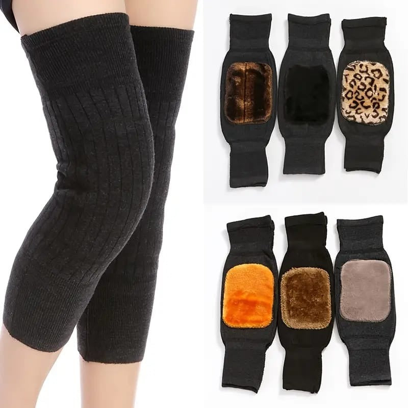 1 Pair Knee Warmer | Winter Thermal Knee Protectors | Comfortable &amp; Supportive Design (Random Color)