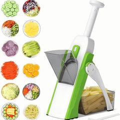 🥕 Safe & Multi-functional Mandoline Slicer – Adjustable Vegetable Cutter for Precision Slicing of Potatoes, Onions, Carrots, Cucumbers &amp; Fruits
