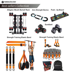 11-Piece 150 Lbs Resistance Band Set for Home Workout Portable TPE Tubes for Family Fitness and Strength Training